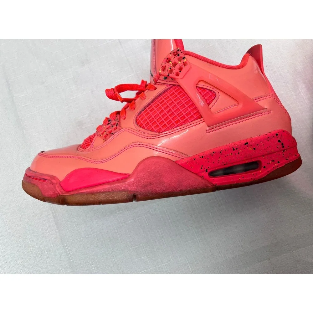 Nike Air Jordan 4 Retro NRG Hot Punch Womens 9 Pink Good AQ9128-600 Patent